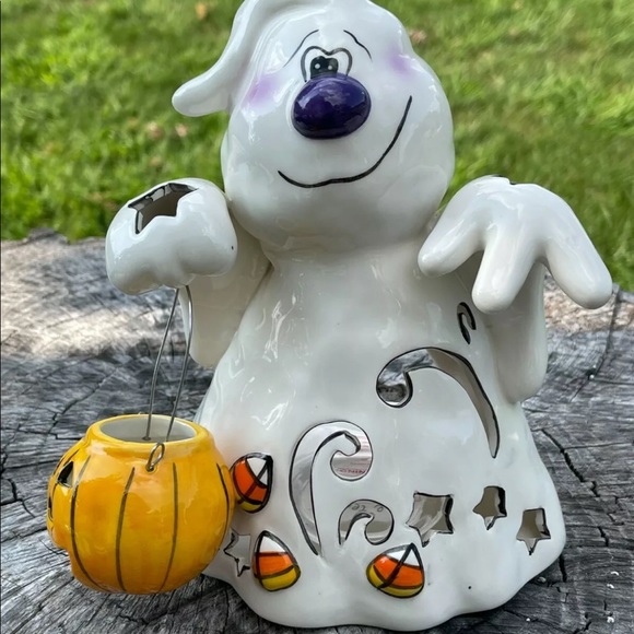 Blue Sky Clayworks Halloween GHOST Candle Holder - Picture 2 of 7